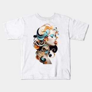 Beautiful Geometric Woman Kids T-Shirt